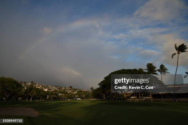 General view of the 16th fairway during the second round of the Sony Open in Hawaii at Waialae Country Club on January 12, 2024 in Honolulu, Hawaii.