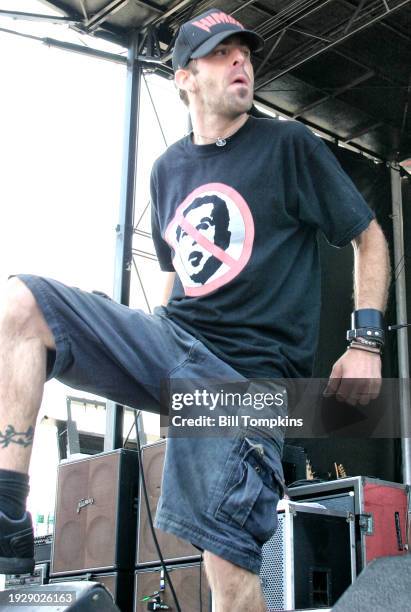 Randy Blythe, lead singer of the heavy metal band Lamb of God on July 14th, 2004 in Camden.