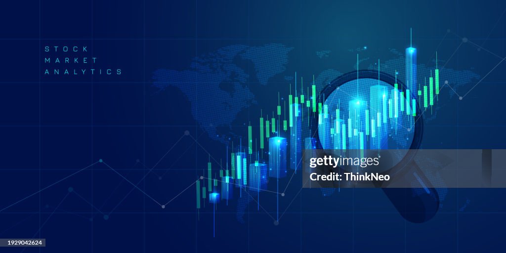 Green Stock Market rising concept