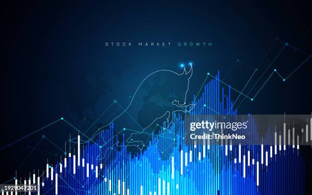 bullish market trend - indian economy business and finance stock illustrations