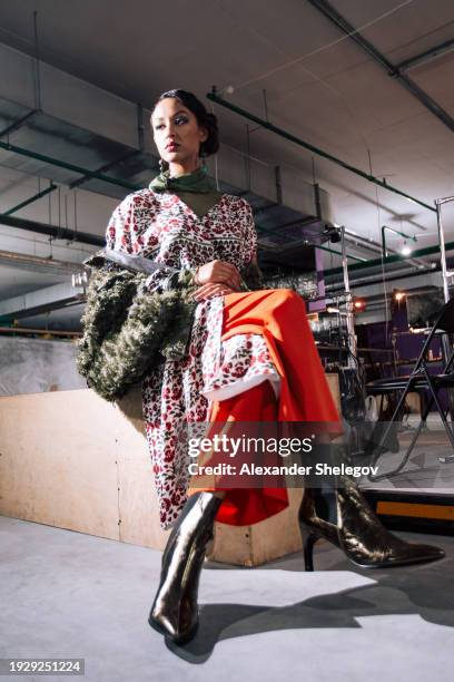 fashion portrait of woman indoors, lifestyle photography. person of color, diversity concept photo. - high fashion stock pictures, royalty-free photos & images