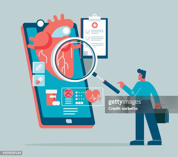 heart - analyzing - clogged stock illustrations