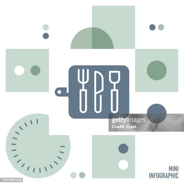 dinner mini infographic - small restaurant stock illustrations