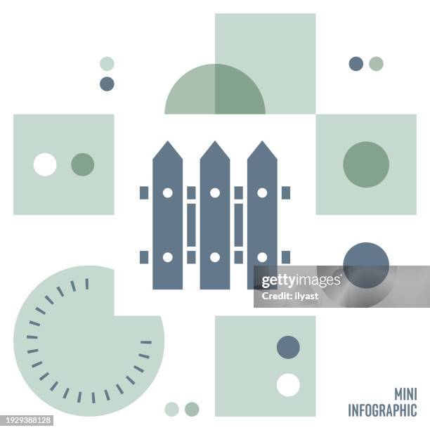 border mini infographic - border wall stock illustrations