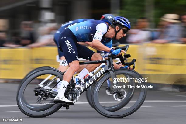 George Bennett of New Zealand and Team Israel - Premier Tech competes during the 17th Down Under Classic 2024, Men's Elite a 1.35km km one day race...