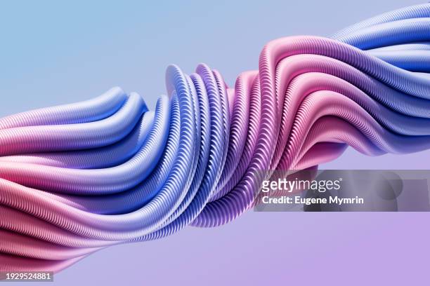 the fusion of future tech. abstract data cubes connection. cloud technology, big data, ai concepts - the twist stock pictures, royalty-free photos & images