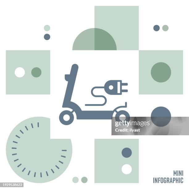 electric scooter mini infographic design - small medium enterprise stock illustrations