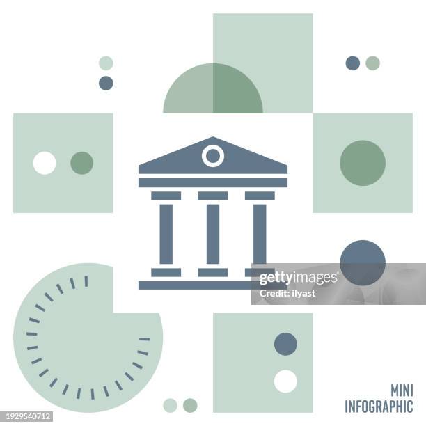 monument mini infographic design - advertising column stock illustrations