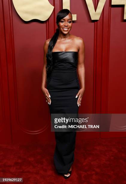 Actress Aja Naomi King attends the Apple TV+ 75th Emmy Awards red carpet event in Los Angeles on January 15, 2024.