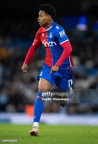 Matheus Franca of Crystal Palace in action during the Premier League match between Manchester City and Crystal Palace at Etihad Stadium on December...
