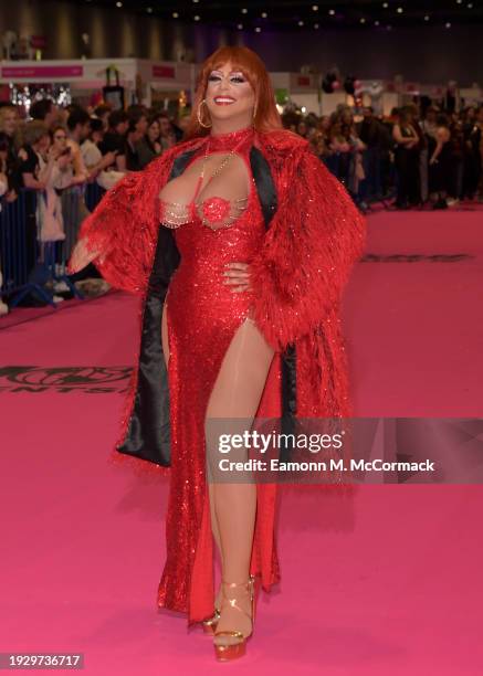 Drag Artists on 'Queens Walk' at "RuPaul's DragCon UK 2024" at the ExCel London on January 13, 2024 in London, England.