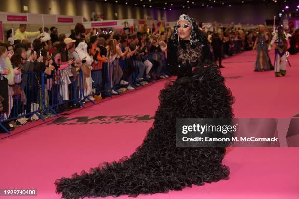 Drag Artists on 'Queens Walk' at "RuPaul's DragCon UK 2024" at the ExCel London on January 13, 2024 in London, England.