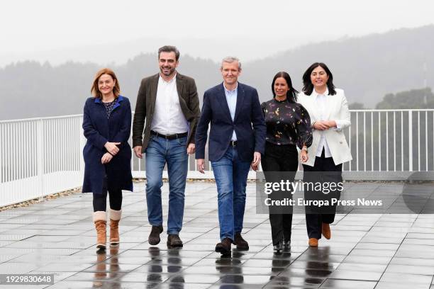 The Regional Minister for Employment Promotion and Equality and PPdeG candidate for Ourense, Elena Rivo, the first vice-president of the Galician...