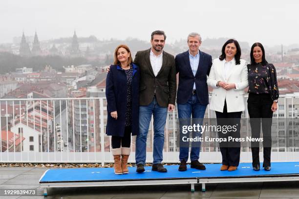 The Regional Minister for Employment Promotion and Equality and PPdeG candidate for Ourense, Elena Rivo, the first vice-president of the Galician...