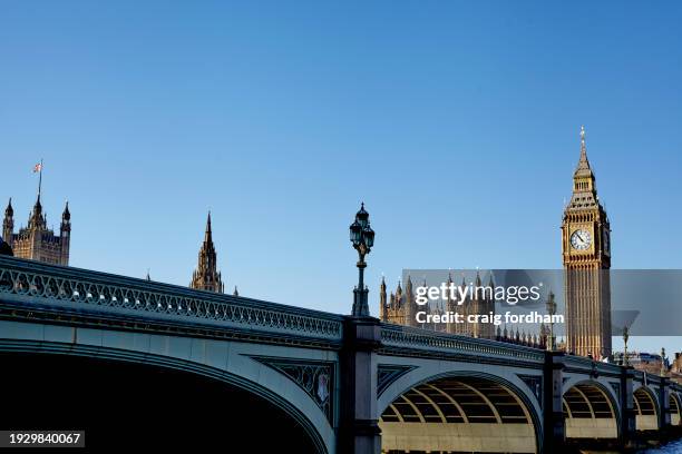 london winter. feb - big ben stock pictures, royalty-free photos & images