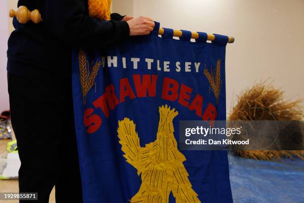 Preparations ahead of the Whittlesea Straw Bear festival on January 13, 2024 in Whittlesey, United Kingdom. The Whittlesea Straw Bear is an ancient...