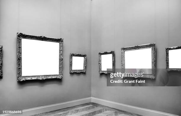 collection of blank paintings - vancouver art gallery stock pictures, royalty-free photos & images