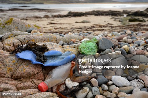 Polltion Partrollers Ocean Plastic Pollution Beach Patrol Mid Winter In Ireland High-Res ...