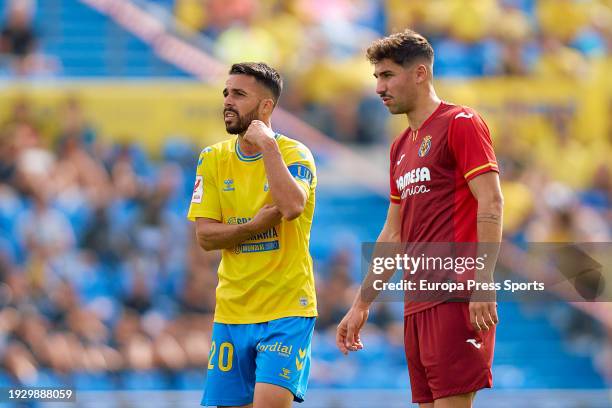 Kirian Rodriguez of UD Las Palmas in action during the Spanish league, La Liga EA Sports, football match played between UD Las Palmas and Villarreal...