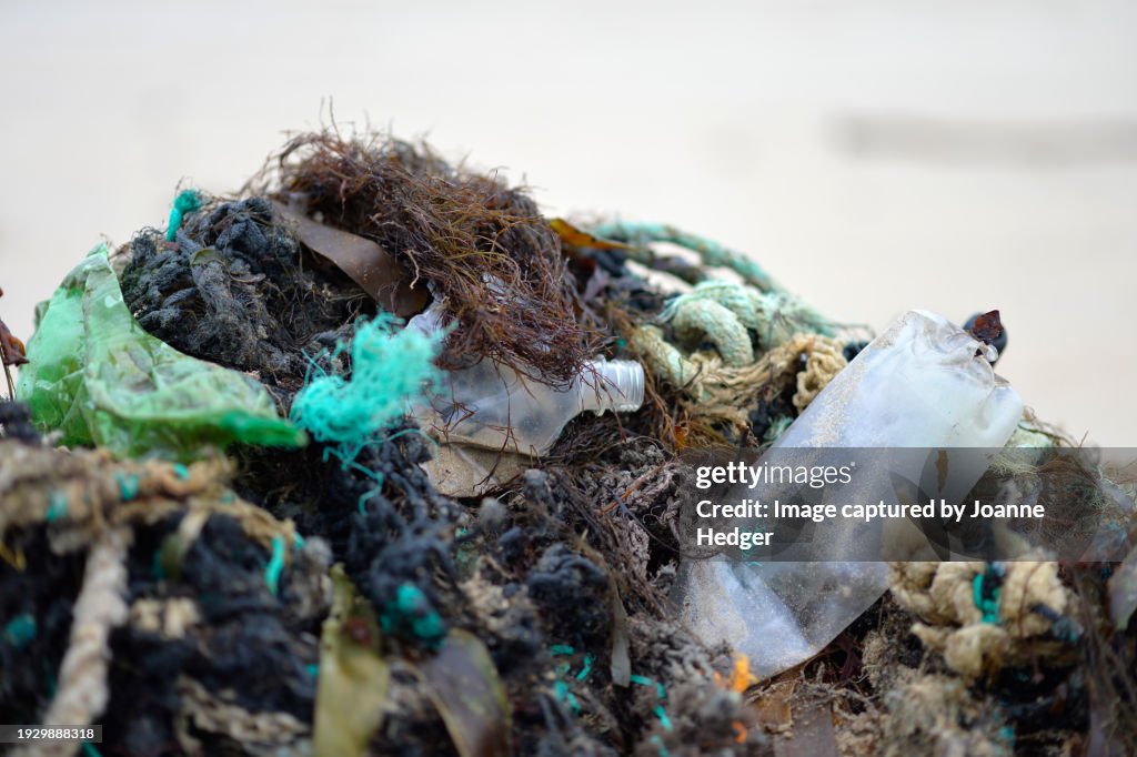 Polltion Partrollers Ocean Plastic Pollution Beach Patrol Mid Winter In Ireland High-Res ...
