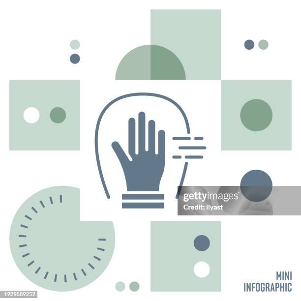 cleaning mini infographic design - wash your hands infographic stock illustrations