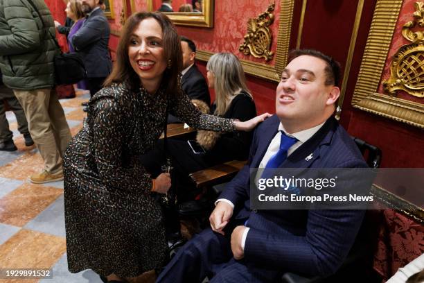 The Councilor for Development of the Junta de Andalucia, Rocio Diaz, attends the presentation of the poster of the Holy Week of Granada in the City...