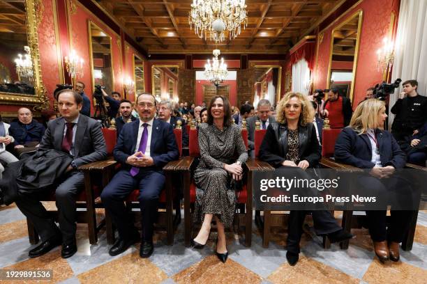 The Councilor for Development of the Junta de Andalucia, Rocio Diaz, attends the presentation of the poster of the Holy Week of Granada in the City...