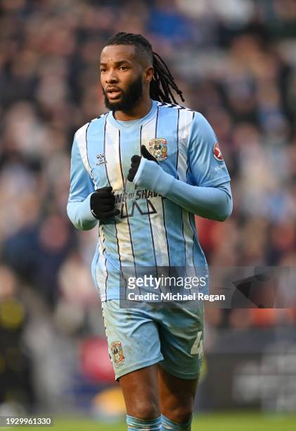 Kasey Palmer of Coventry in action during the Sky Bet Championship match between Coventry City and Leicester City at The Coventry Building Society...