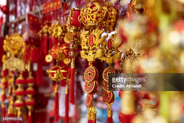 decorations for the chinese new year - year of the dragon 2024 - chinese new year icon stock pictures, royalty-free photos & images