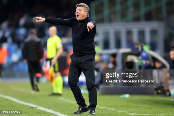 Walter Mazzarri SSC Napoli head coach during the Serie A TIM match between SSC Napoli and US Salernitana - Serie A TIM at Stadio Diego Armando...
