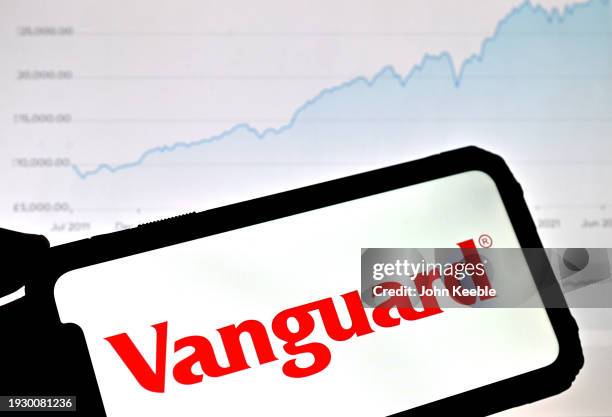 In this photo illustration a Vanguard logo is displayed on a smartphone on January 13, 2024 in Unspecified, United Kingdom. Reportedly Vanguard, the...