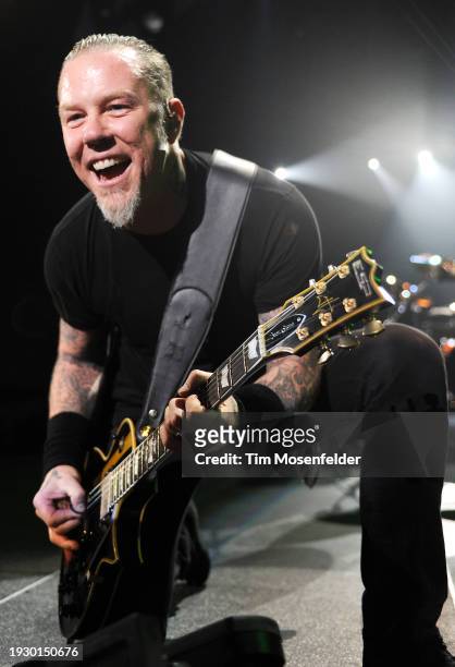 James Hetfield of Metallica performs at Arco Arena on December 8, 2009 in Sacramento, California.