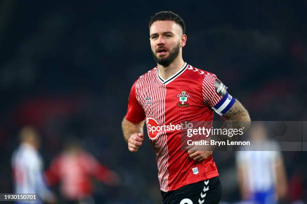 Adam Armstrong of Southampton celebrates scoring their second goal during the Sky Bet Championship match between Southampton FC and Sheffield...