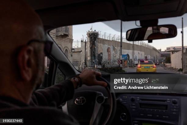 Street views of the Israeli security wall that divides the Palestinian city of Bethlehem from Israel, January 6 in Bethlehem, West Bank. The wall was...