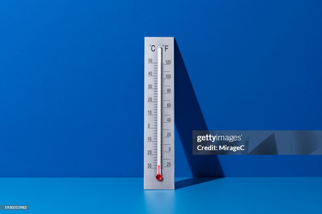 Thermometer Indicates Extremely Low Temperature