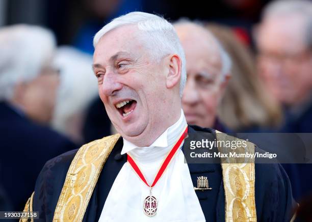 Speaker of the House of Commons Sir Lindsay Hoyle attends a Service of Thanksgiving for the Life and Work of The Right Honourable Baroness Betty...