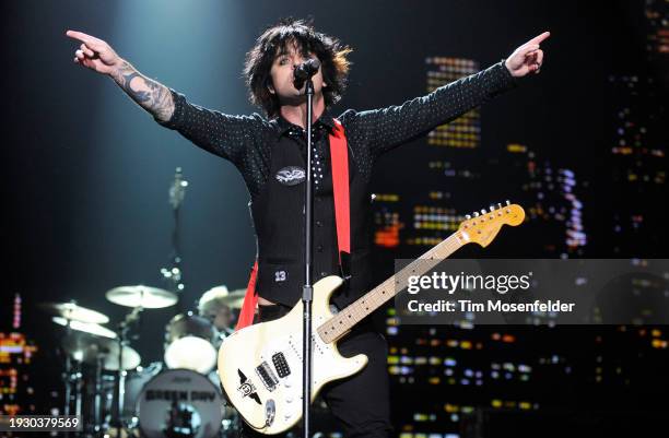 Billie Joe Armstrong of Green Day performs at Arco Arena on August 24, 2009 in Sacramento, California.