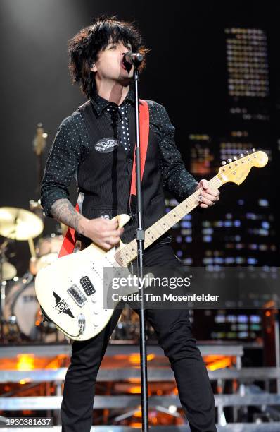 Billie Joe Armstrong of Green Day performs at Arco Arena on August 24, 2009 in Sacramento, California.