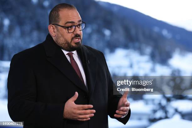 Faisal bin Fadhil Alibrahim, Saudi Arabia's economy and planning minister, during a Bloomberg Television interview on the opening day of the World...