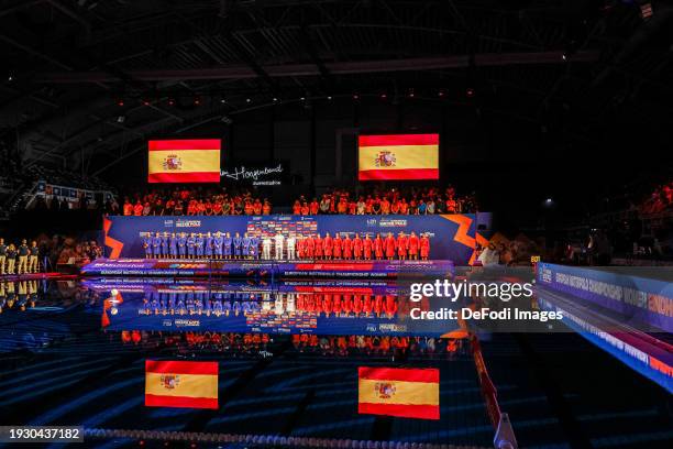 Team Netherlands during line up, Laura Aarts of the Netherlands, Iris Wolves of the Netherlands, Brigitte Sleeking of the Netherlands, Sabrina van...