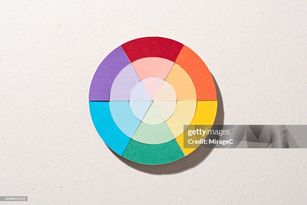 Color Wheel Texture Gradient Paper Craft Color Wheel With Color Gradient High-Res Stock Photo ...
