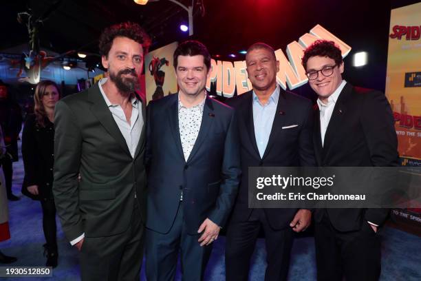 Dec.1, 2018: Bob Persichetti, Director, Christopher Miller, Producer, Peter Ramsey, Director, and Phil Lord, Writer/Producer, during the Red Carpet...