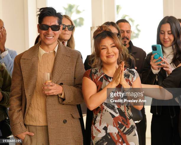 Carlos Eric Lopez and Annie Gonzalez are seen as Ariana DeBose hosts brunch celebrating Eva Longoria's directorial debut for "Flamin' Hot" at...