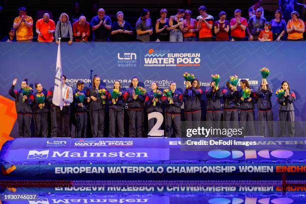 Team Spain winner of the silver medal, Laura Ester Ramos of Spain, Isabel Piralkova Coello of Spain, Anna Espar Llaquet of Spain, Beatriz Ortiz Munoz...