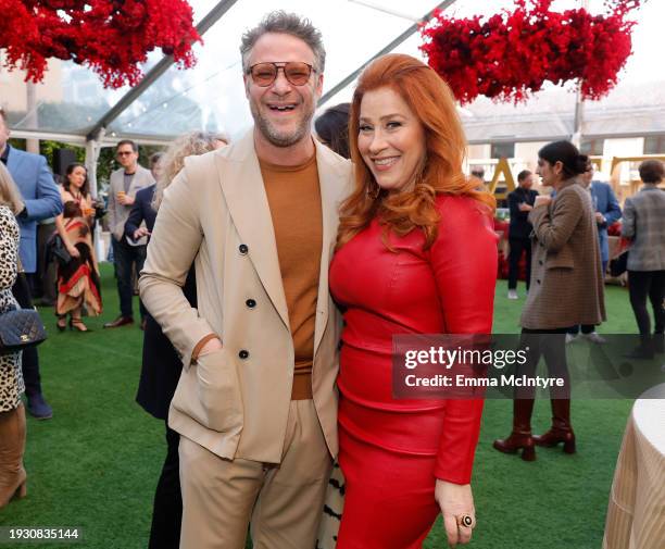 Seth Rogen and Lisa Ann Walter attend The BAFTA Tea Party presented by Delta Air Lines, Virgin Atlantic and BBC Studios Los Angeles Productions at...