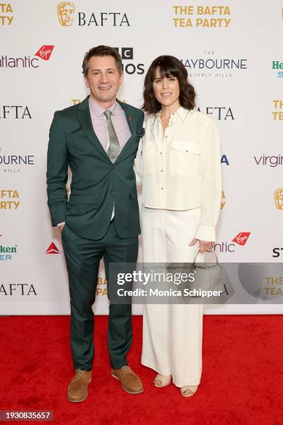 Michael A. Goorjian and Neve Campbell attend The BAFTA Tea Party presented by Delta Air Lines, Virgin Atlantic and BBC Studios Los Angeles...