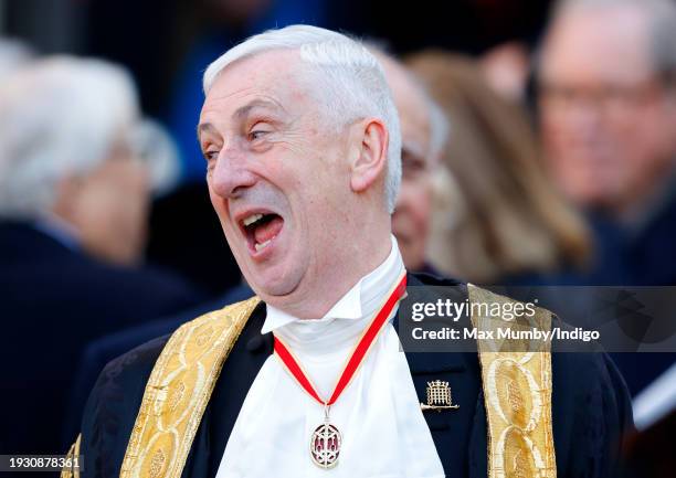 Speaker of the House of Commons Sir Lindsay Hoyle attends a Service of Thanksgiving for the Life and Work of The Right Honourable Baroness Betty...