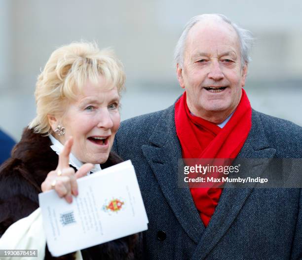 Christine Hamilton and Neil Hamilton attend a Service of Thanksgiving for the Life and Work of The Right Honourable Baroness Betty Boothroyd at St...