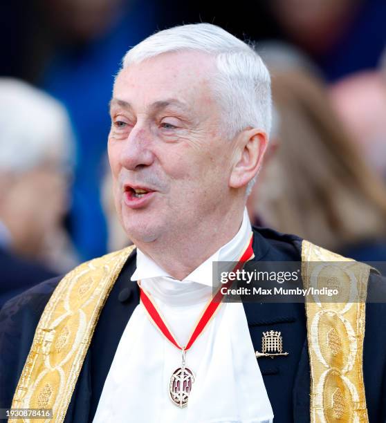 Speaker of the House of Commons Sir Lindsay Hoyle attends a Service of Thanksgiving for the Life and Work of The Right Honourable Baroness Betty...