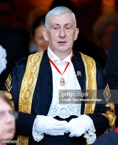 Speaker of the House of Commons Sir Lindsay Hoyle attends a Service of Thanksgiving for the Life and Work of The Right Honourable Baroness Betty...